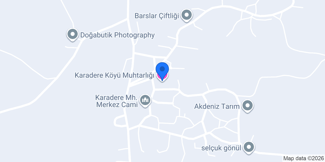 Karadere Köyü Muhtarlığı konumu