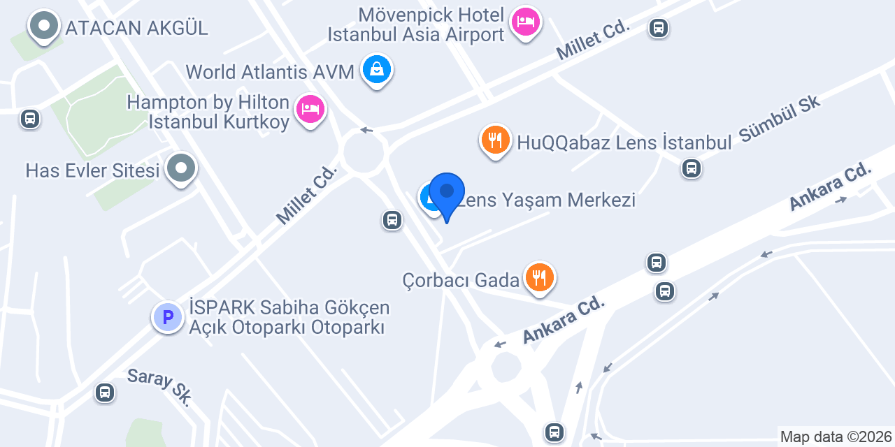 Lens İstanbul Eczanesi konumu