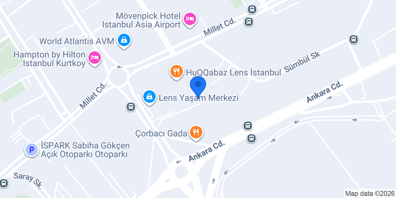 Değirmen Cafe Lens İstanbul konumu