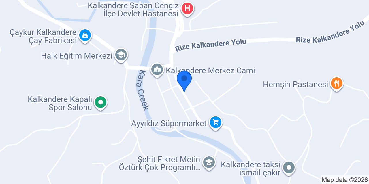Kalkandere Eczanesi konumu