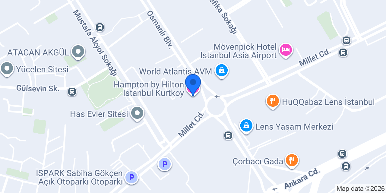 Hampton by Hilton Istanbul Kurtkoy konumu