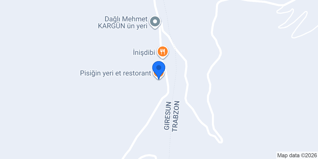 Pisiğin yeri et restorant konumu