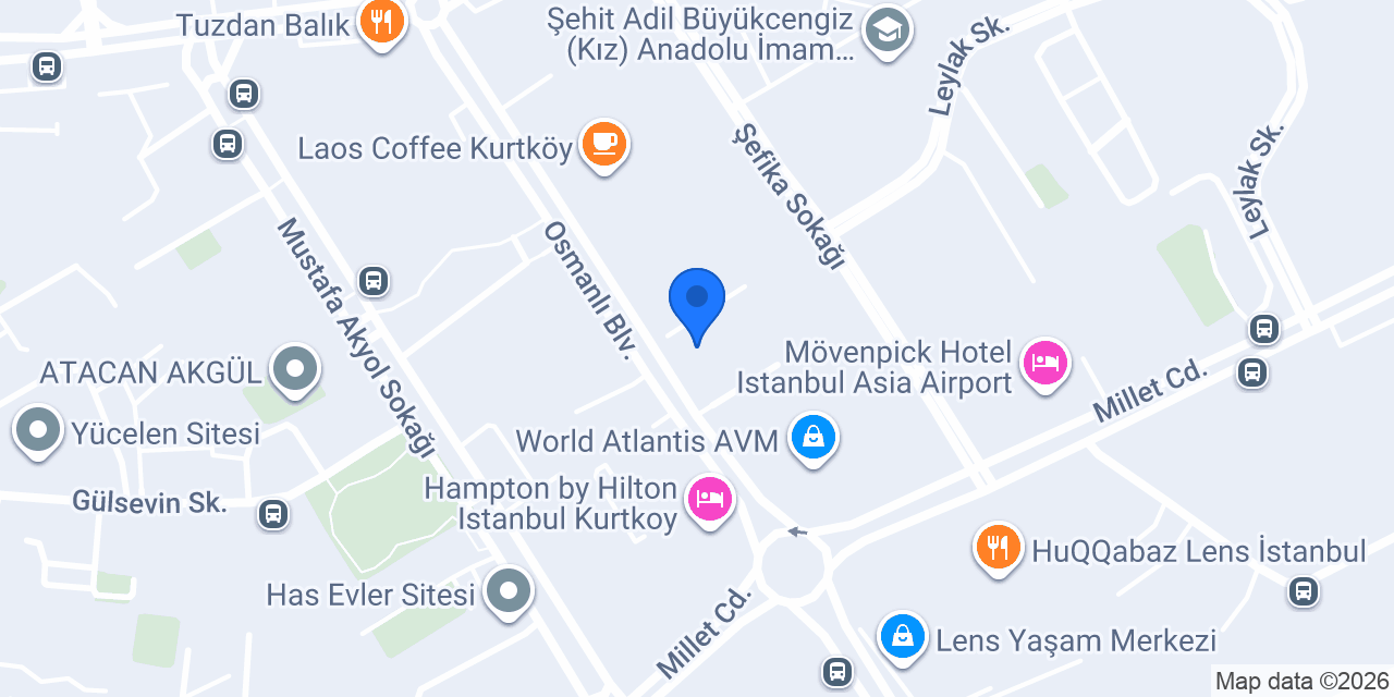 SAW Rent a Car konumu