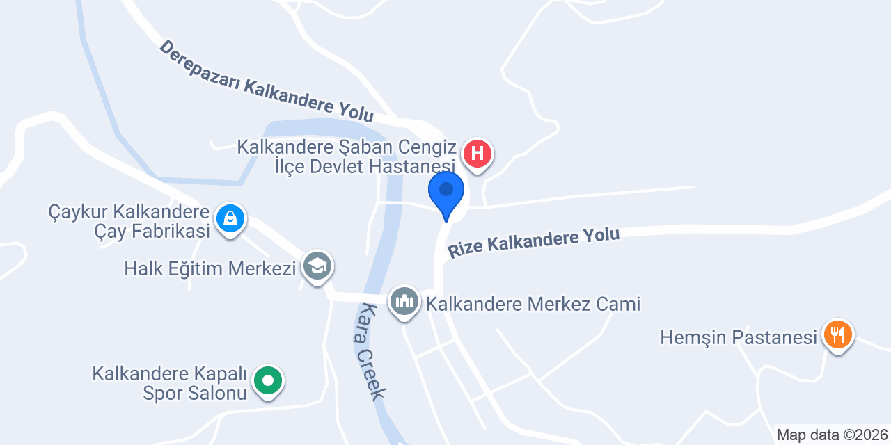 Kalkandere Taksi konumu