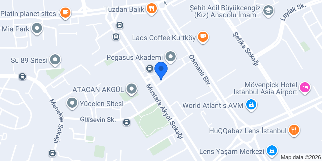 Başkurt Yapı Qua Granite Kurtköy konumu