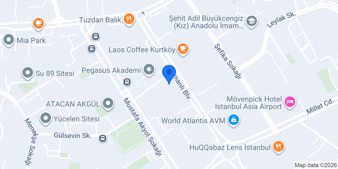 Halkbank Kurtköy Şubesi konumu