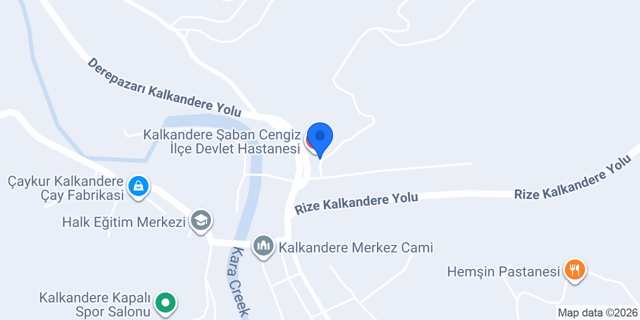 Kalkandere Aile Sağlık Mer. konumu