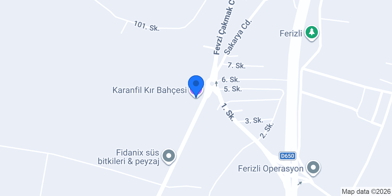 Karanfil Kır Bahçesi konumu
