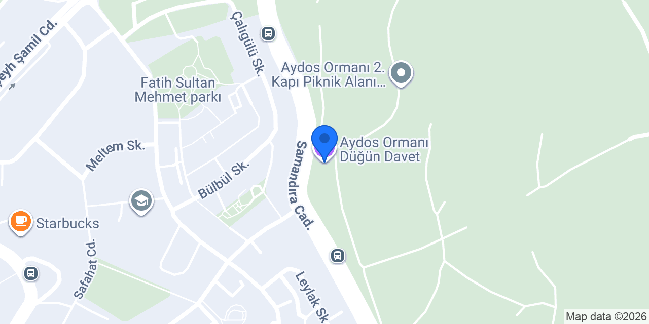 Aydos Ormanı Düğün Davet konumu