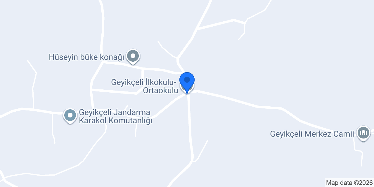 Geyikçeli İlkokulu- Ortaokulu konumu