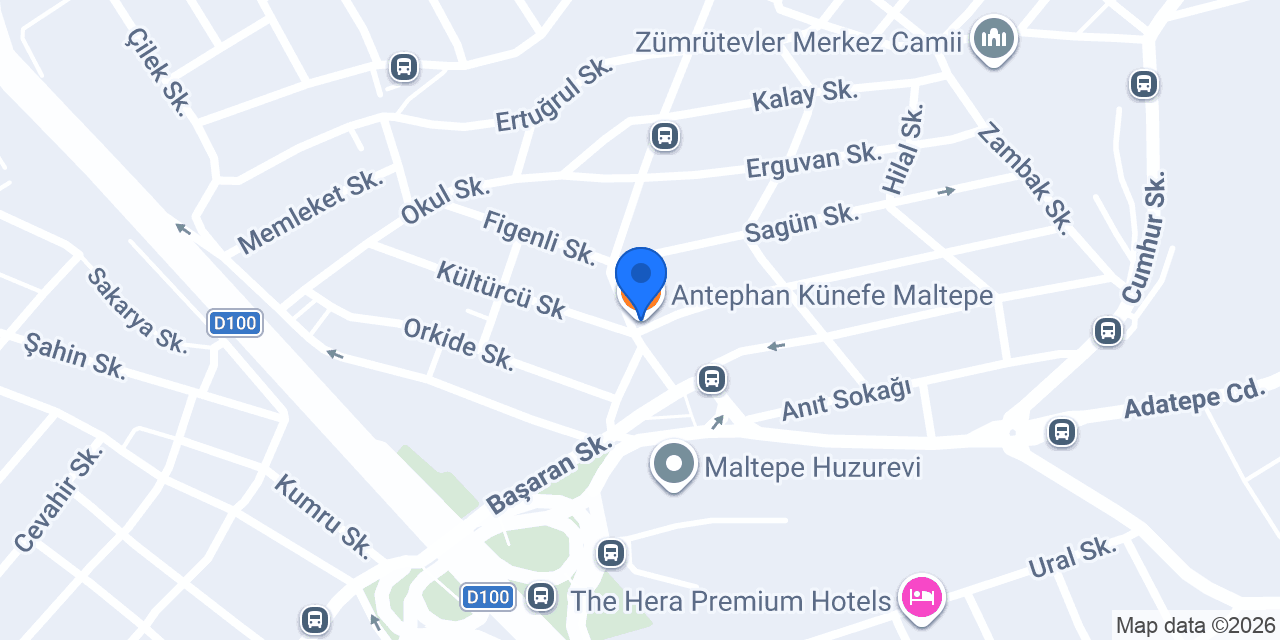 Antephan Künefe Maltepe konumu