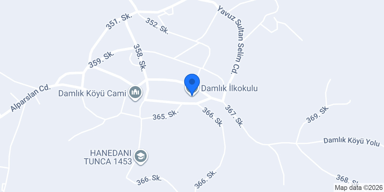 Damlık İlkokulu konumu