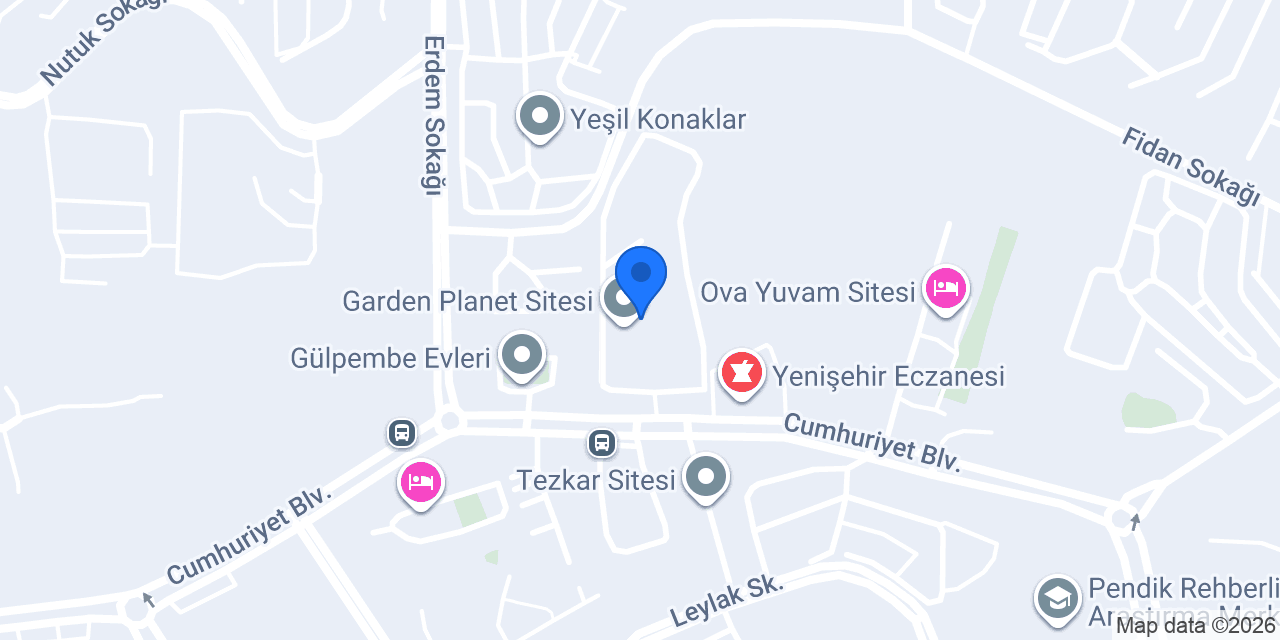 Garden Planet Sitesi konumu