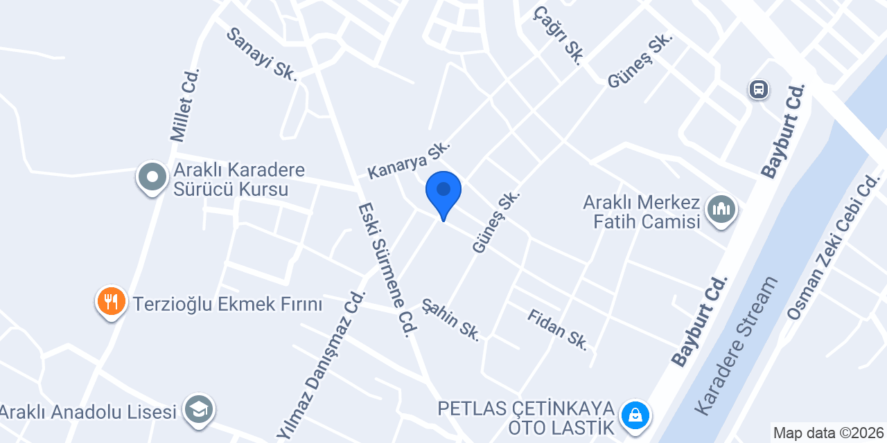 ARAKLI PETŞOHOOP konumu