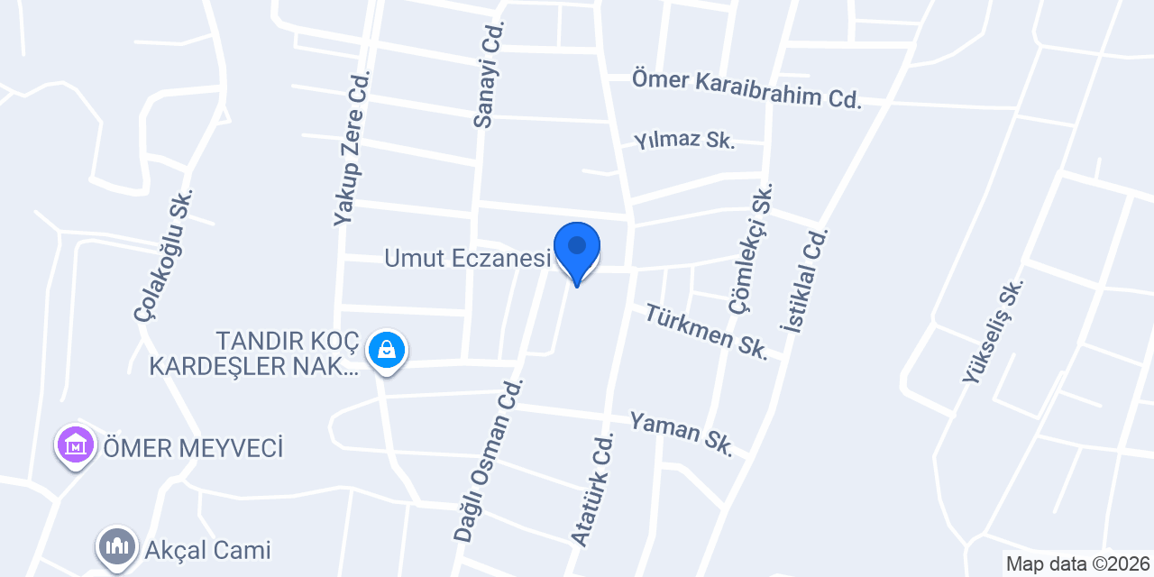 Umut Eczanesi konumu