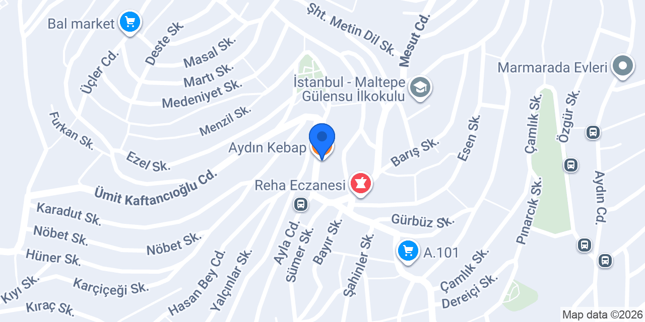 Aydın Kebap konumu
