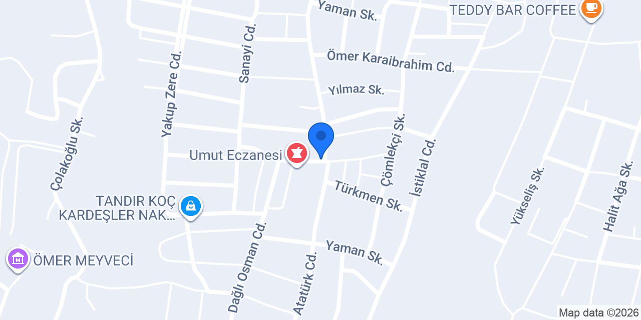 Bereket İmalat San. Tic. A.Ş. konumu