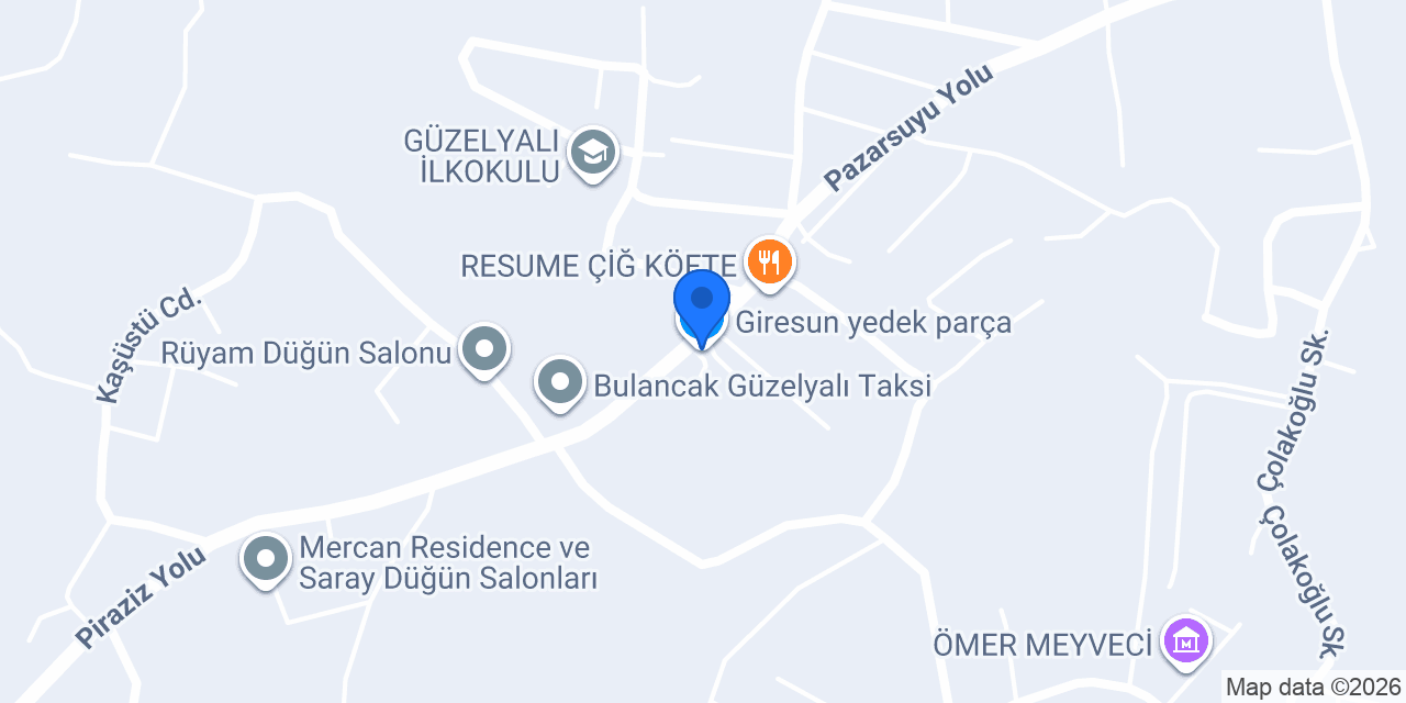 Giresun yedek parça konumu