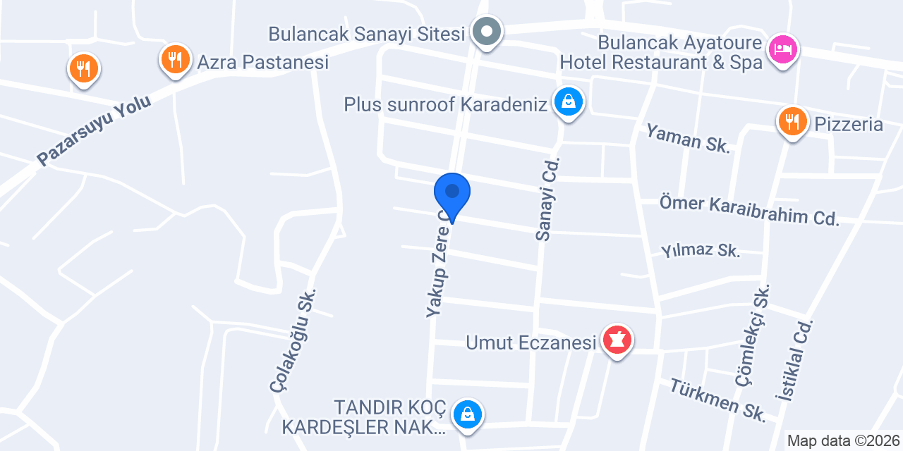 Yüksel Oto konumu