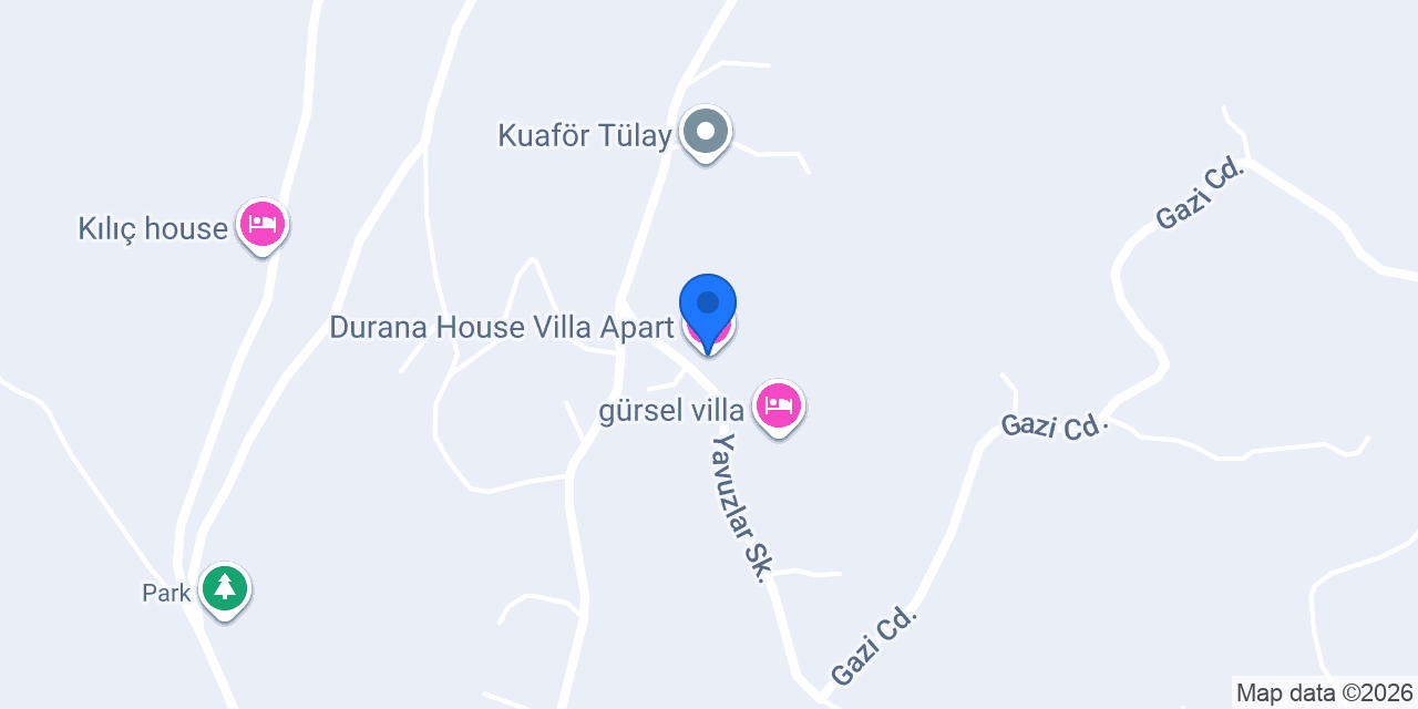 Durana House Villa Apart konumu