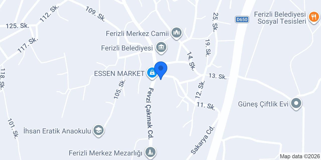 Şahinler pastanesi konumu