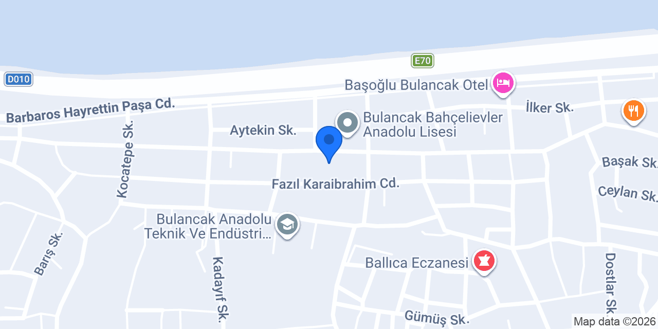 Mavi Beyaz Restoran ve Cafe konumu