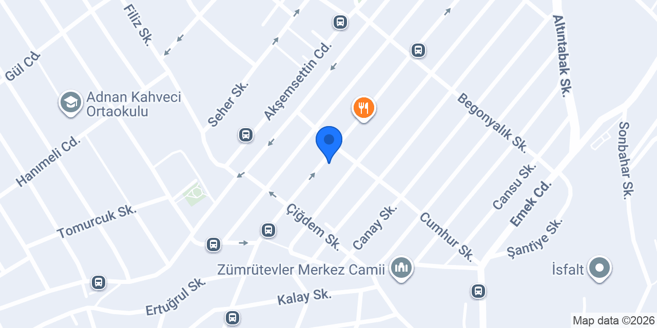 Bildik Unlu Mamülleri konumu