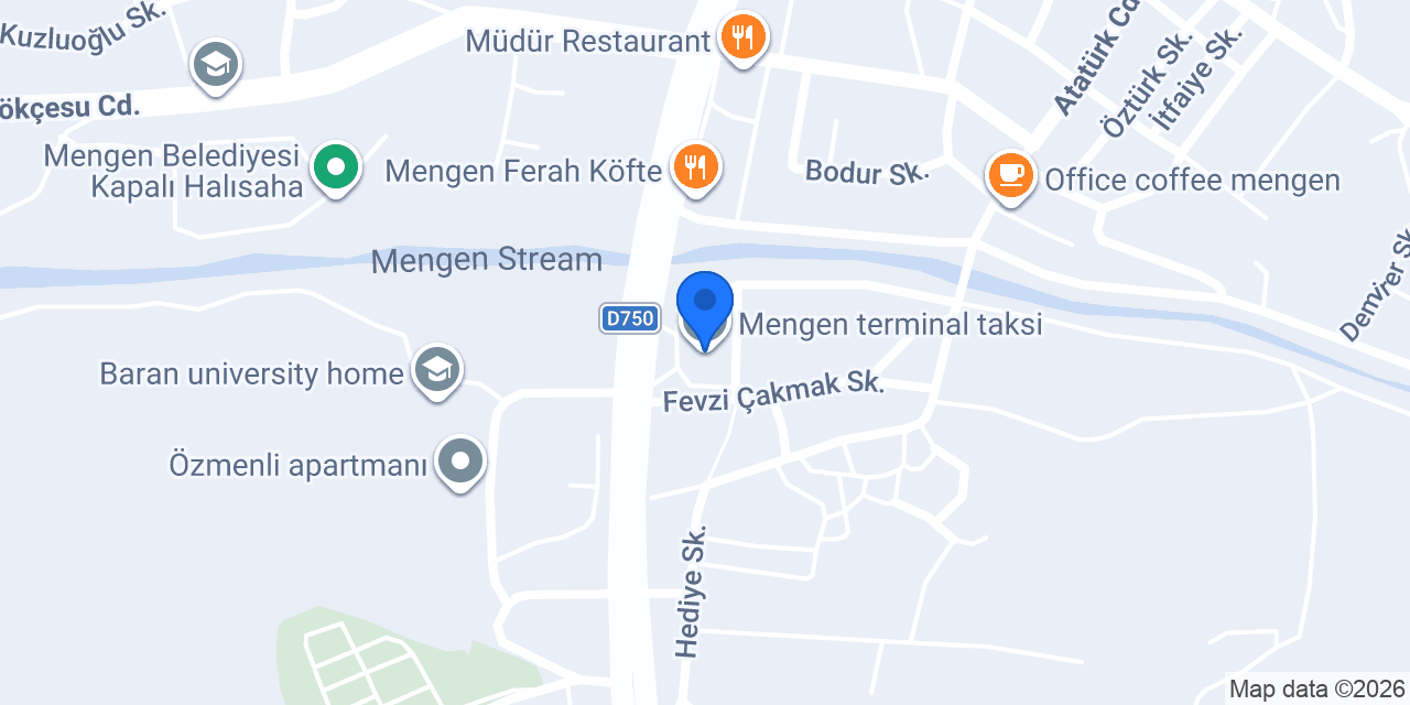 Mengen terminal taksi konumu