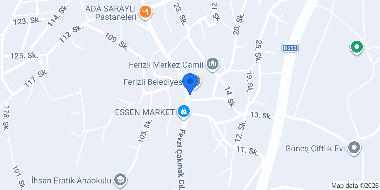 Ferizli çiçekçi ahmet konumu