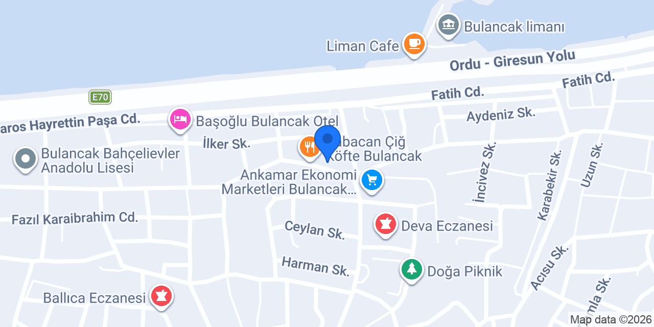 Bulancak Taksi 7/24 konumu