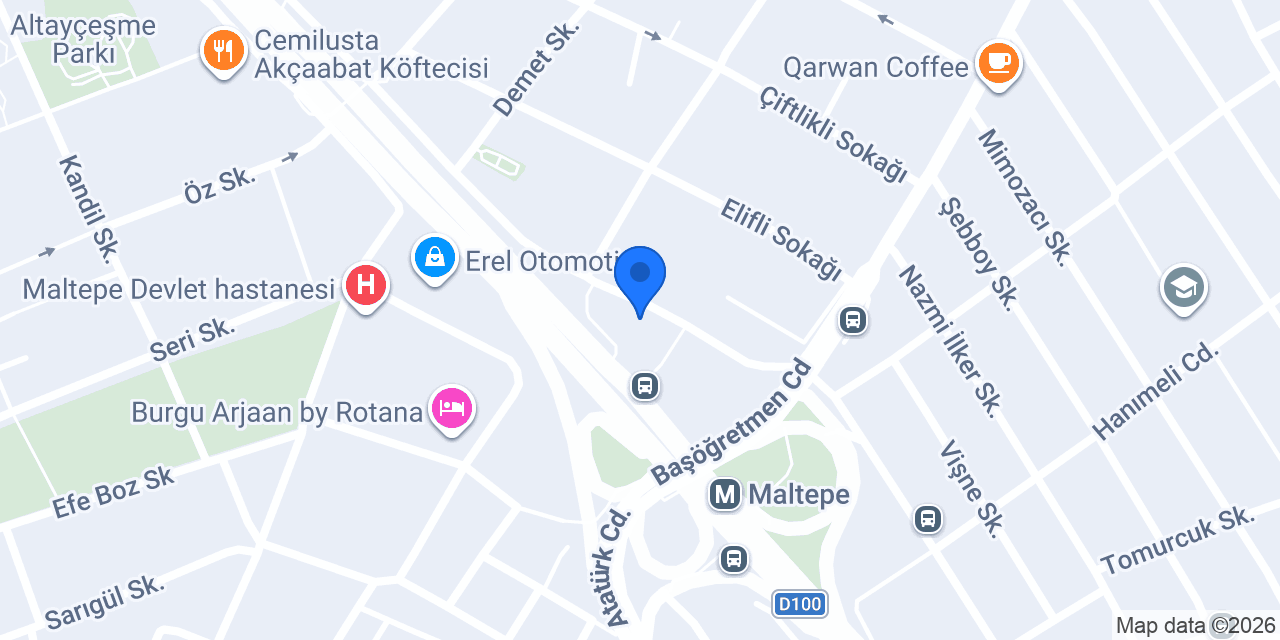 Özsu Otomotiv konumu