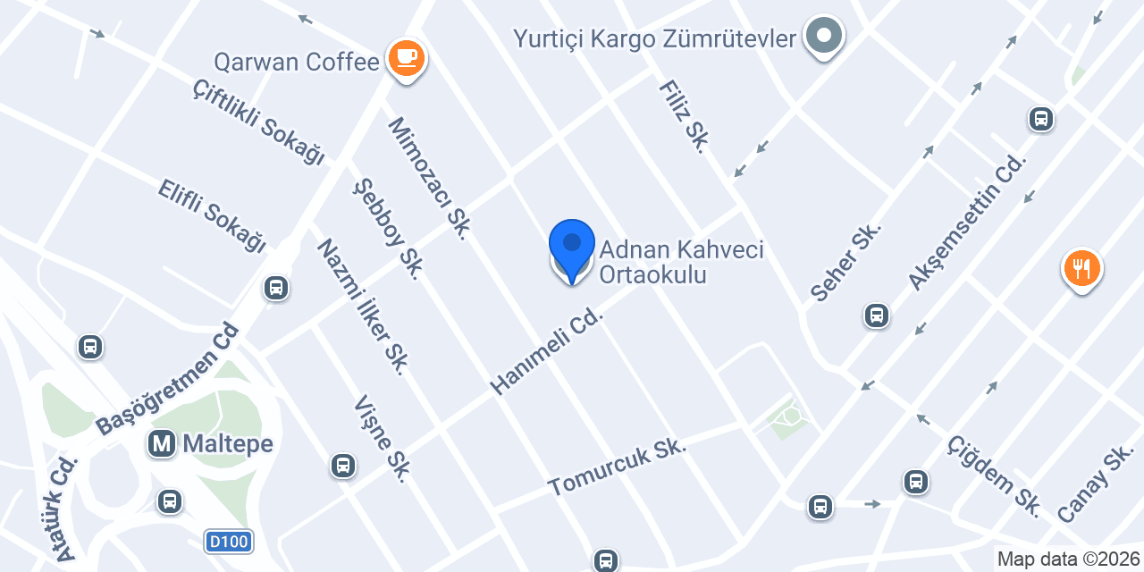 Adnan Kahveci Ortaokulu konumu
