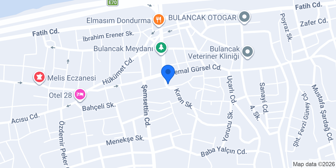 Öz Adıyaman Çiğ Köftecisi Bulancak konumu