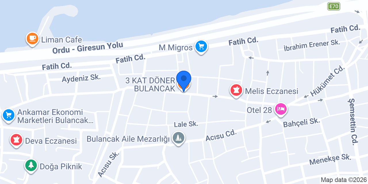 3 KAT DÖNER BULANCAK konumu