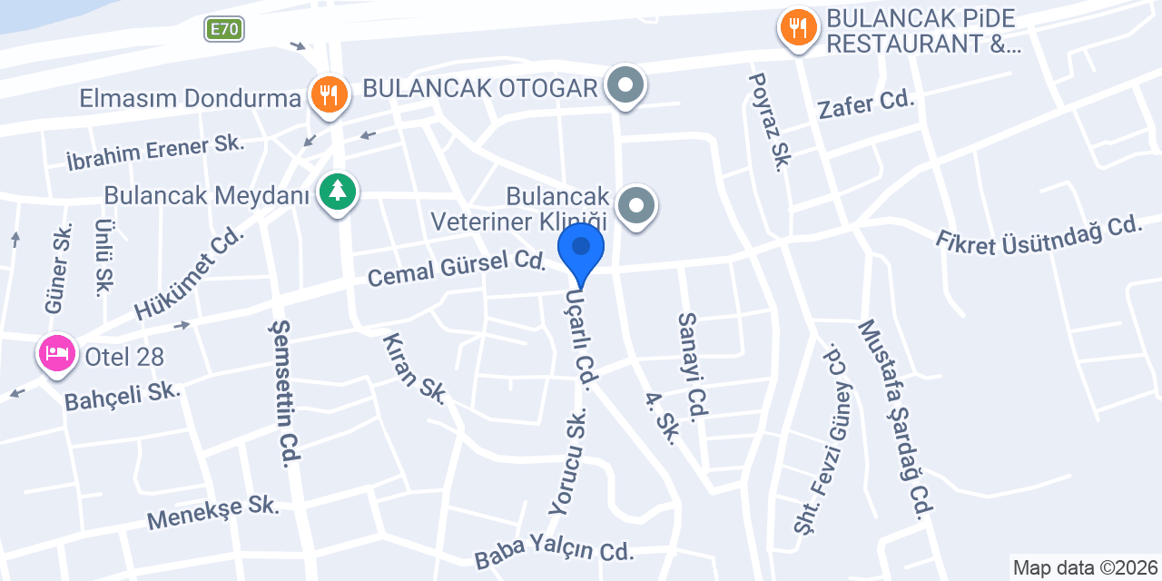 Estaş Sürücü Kursu konumu