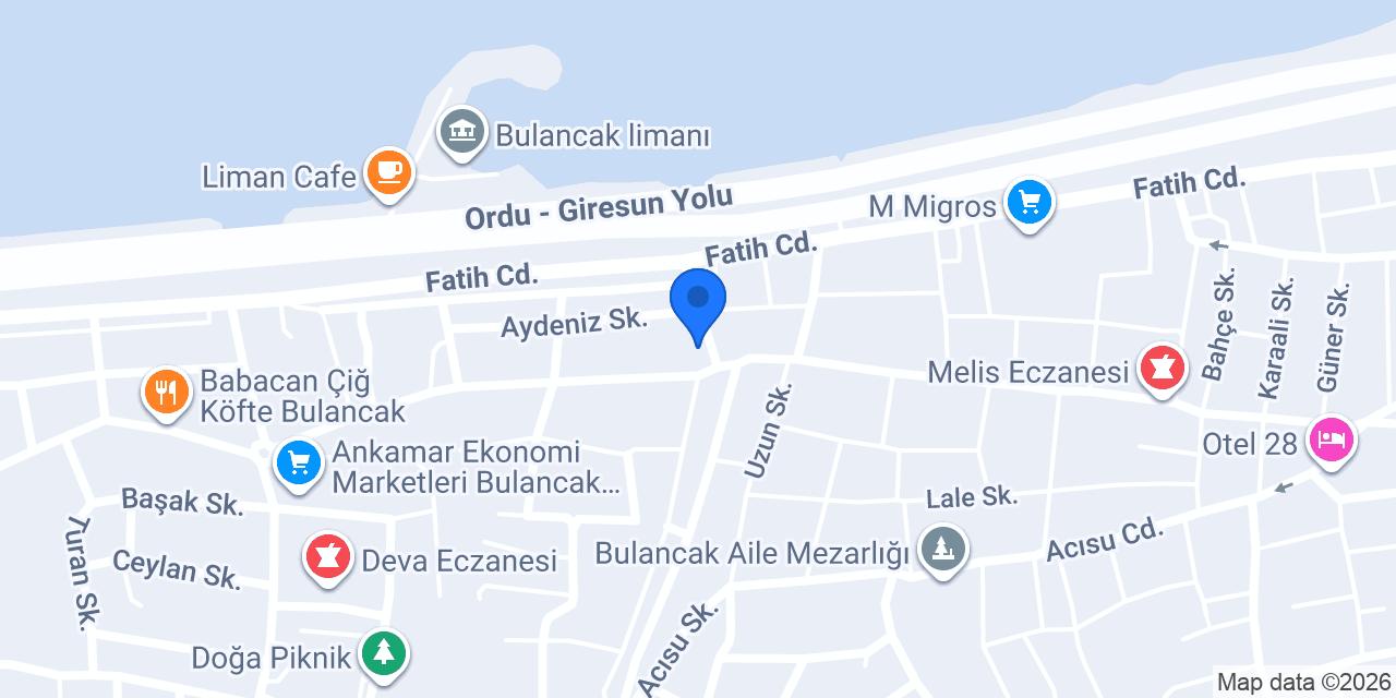 Topcu Unlu Mamülleri konumu