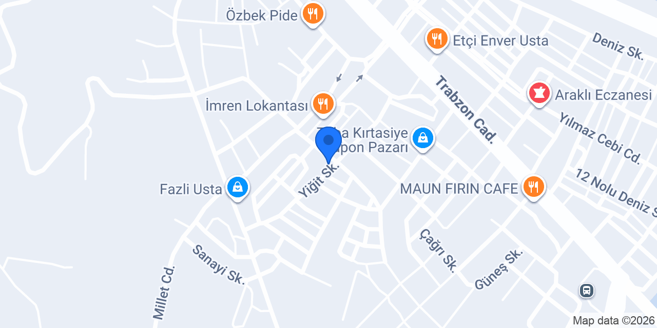 Karaca Kristal konumu