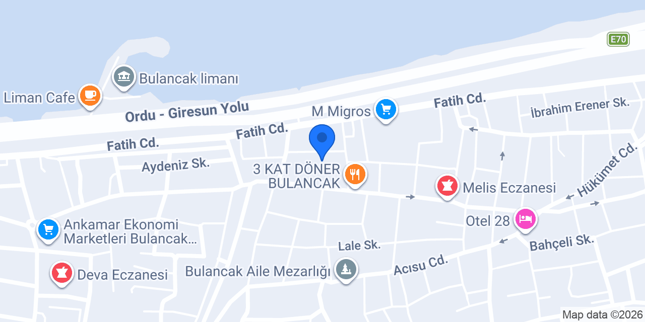Bulancak Garage Oto Aksesuar konumu