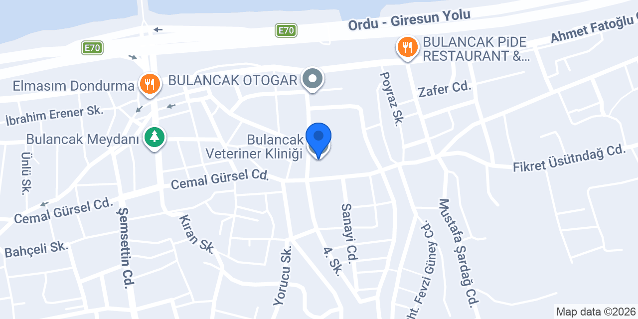 Bulancak Veteriner Kliniği konumu
