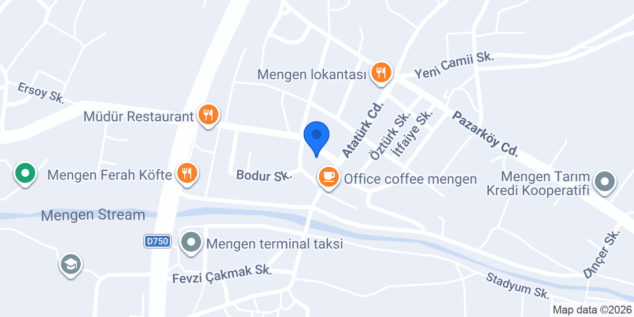 Huzur Restoran konumu