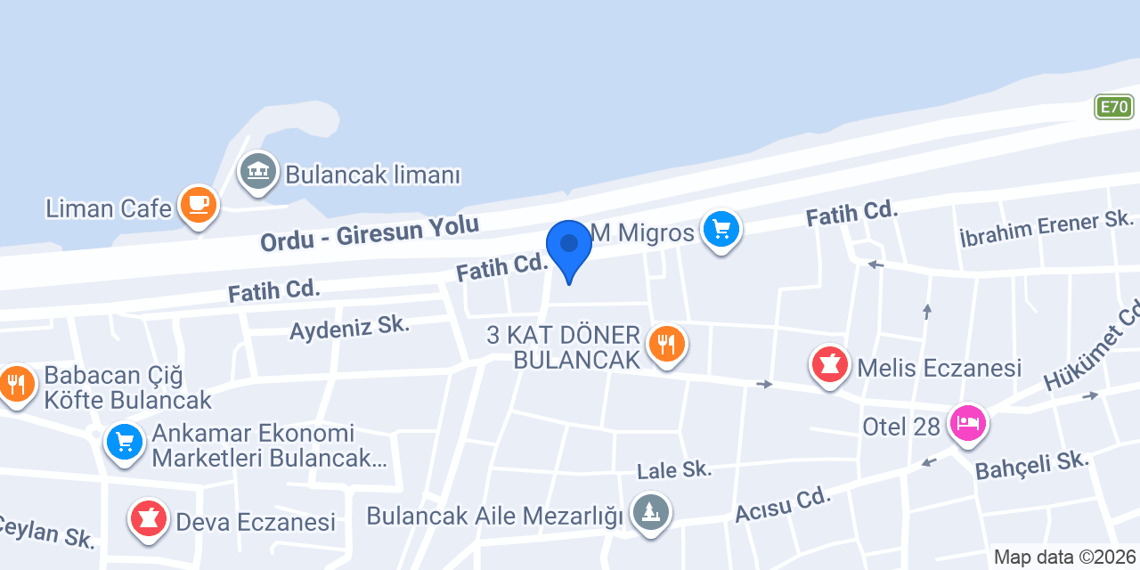 Bulancak Sahil Pide konumu