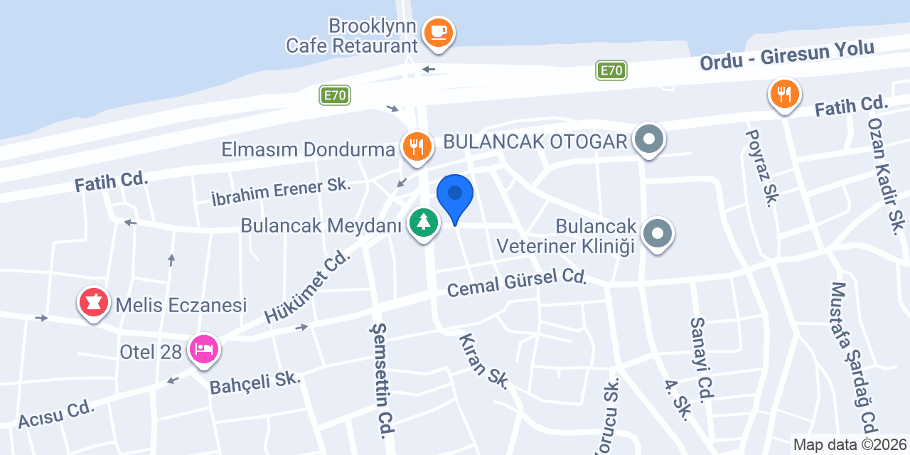 DenizBank Bulancak Şubesi konumu