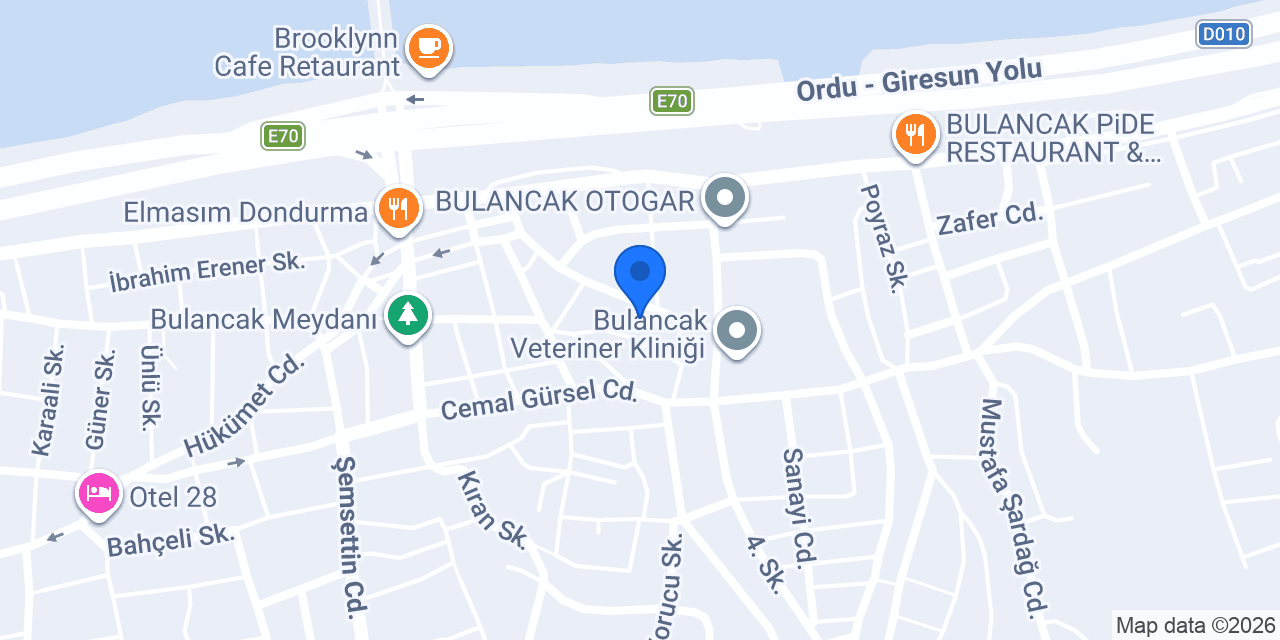 BAMBI YATAK GÜNER MOBİLYA konumu