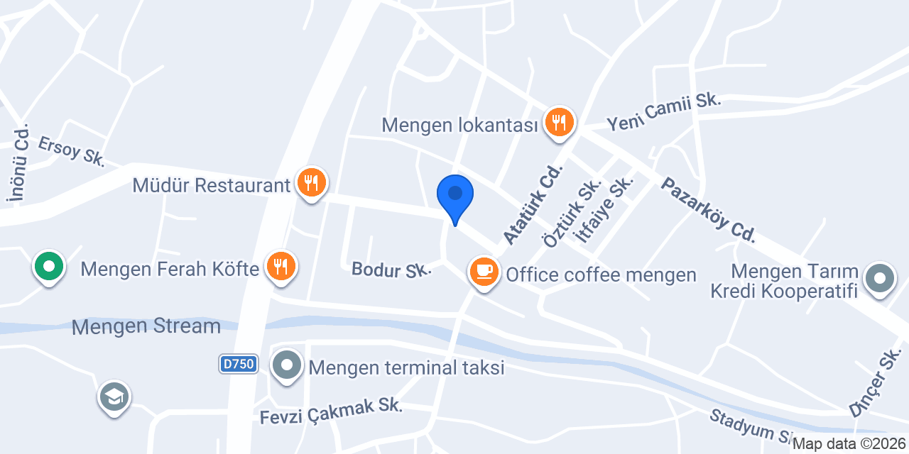 MENGEN PASTANESİ konumu