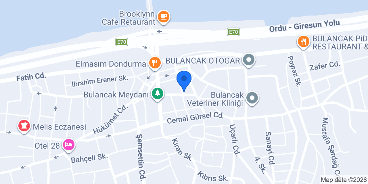 Levent Börek Bulancak konumu