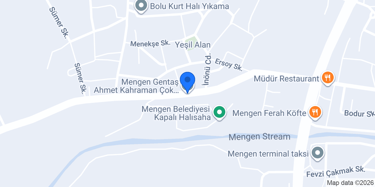 Mengen Gentaş Ahmet Kahraman Çok Programlı Anadolu Lisesi konumu