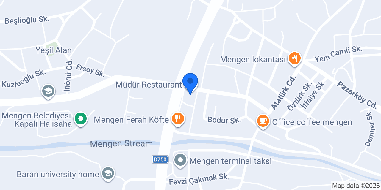 Müdür Restaurant konumu