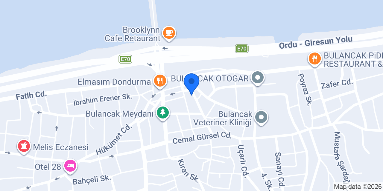 Atak Mühendislik Bulancak Doğalgaz konumu