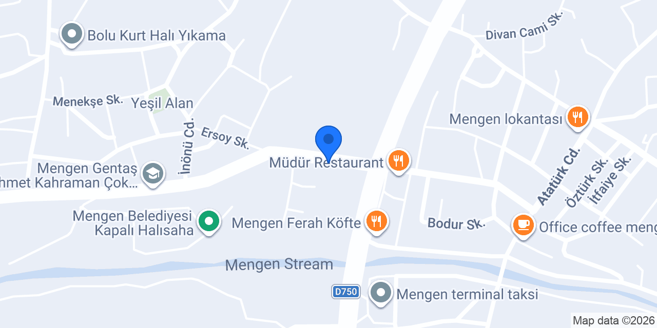 Mengen Halk Eğitimi Merkezi konumu