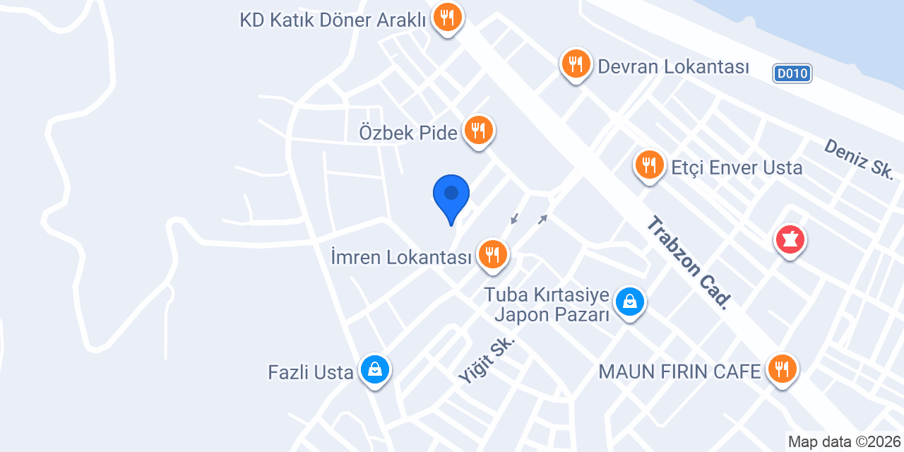 Halkbank Araklı Şubesi konumu